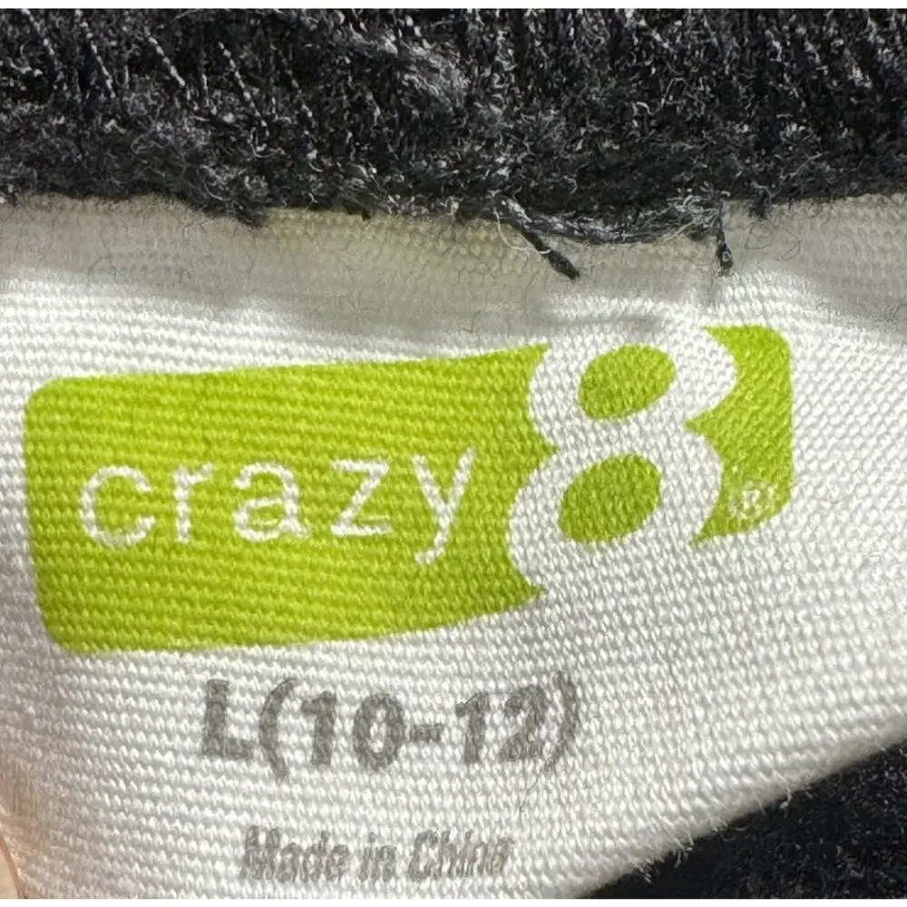 Crazy 8 Boys Skeleton Glow Bones Jogger Sweatpants Black Size L 10-12 Halloween